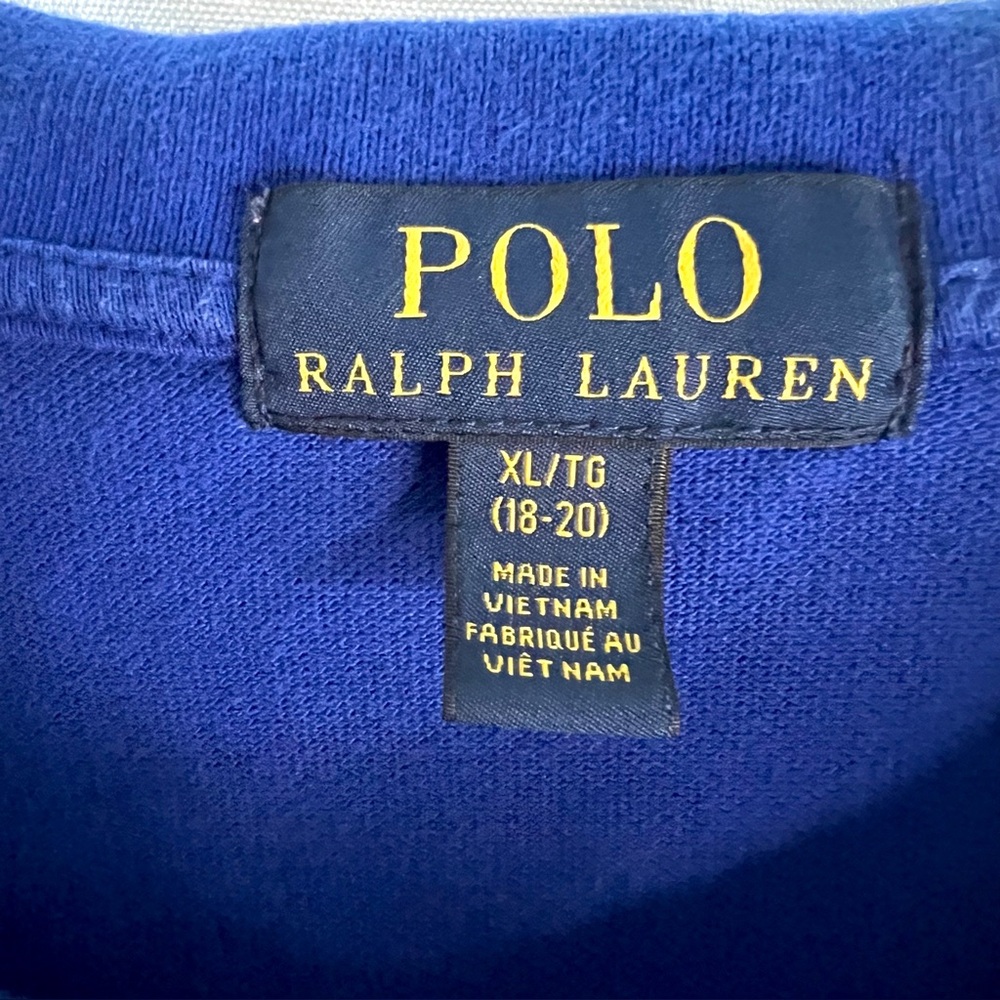 Polo Ralph Lauren Kids Classic Fit Polo Shirt Blue Size 18/20 XL - Picture 3 of 8